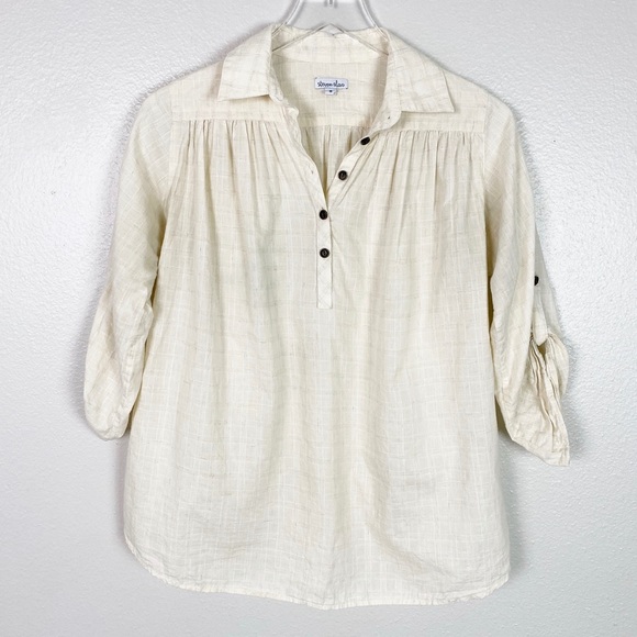 Steven Alan Ivory Popover Blouse - Picture 1 of 5